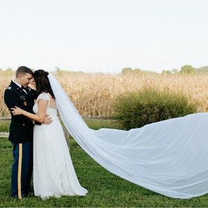 Cathedral length bridal veil